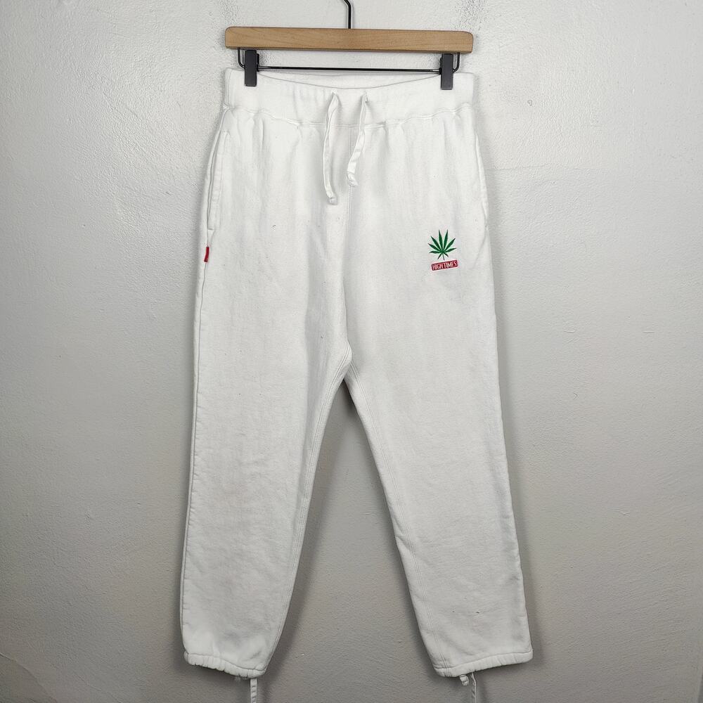 Wacko Maria Guilty Parties High Times Sweatpants Mens XXL (Fits‎ Medium) White